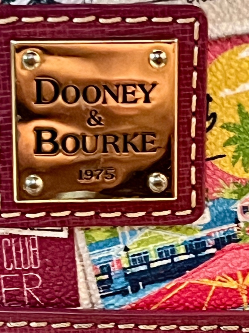 Disney Parks Dooney & Bourke DVC Resort Stamps Satchel Bag - EUC - Picture 3 of 10
